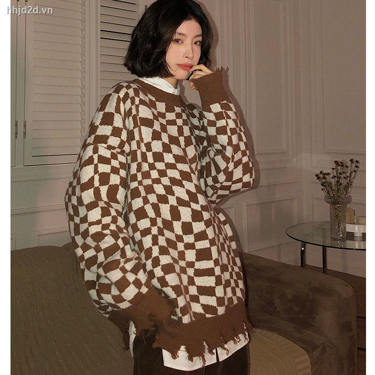 Áo len cổ tròn họa tiết kẻ sọc phối tua rua phong cách Hàn Quốc thời trang thu đông mới cho nữ | BigBuy360 - bigbuy360.vn