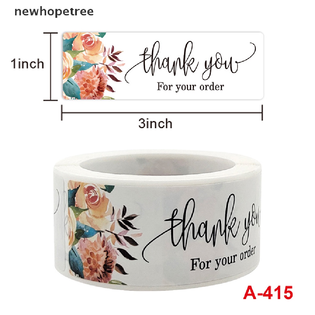 Cuộn 120 Nhãn Dán Niêm Phong Bao Bì In Chữ Thank you for your order