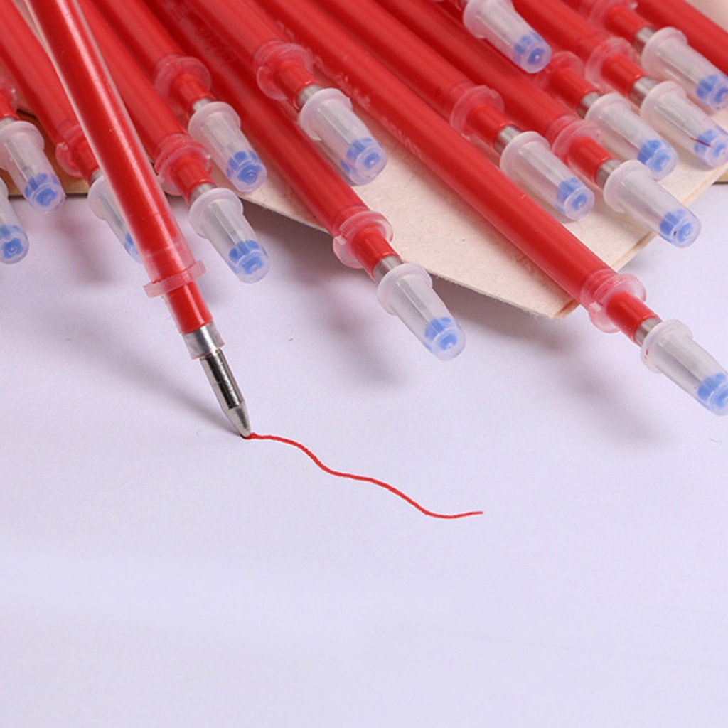 Bút bi nước ngòi 0.5mm gel mực đen vỏ nhám viết chữ êm có thể thay ruột dùng cho học sinh sinh viên