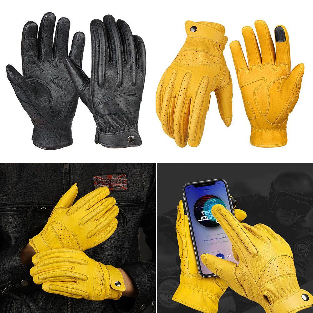 Găng Tay Lái Xe Chống Trượt Thoáng Khí Chống Mài Mòn Có Thể Chạm Màn Hình Cảm Ứng