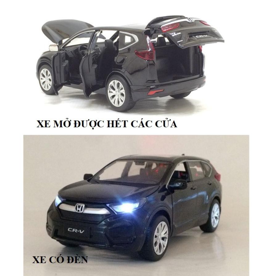 Xe mô hình ô tô Honda CRV tỉ lệ 1:36 xe bằng sắt có âm thanh và đèn hàng Quảng Châu