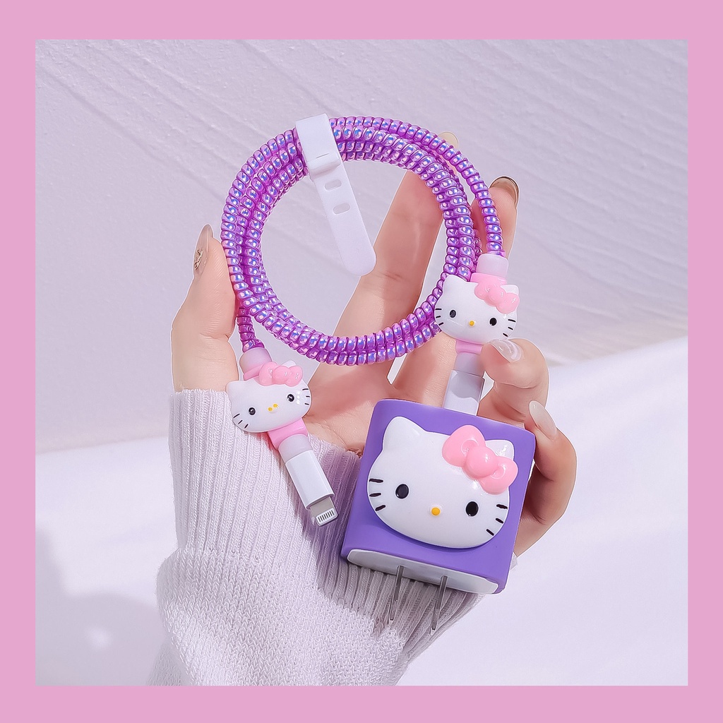 Phù hợp bảo vệ đầu cáp sạc thiết kế đáng yêu thích hợp cho iPhone 13 18W 20W i12 11pr