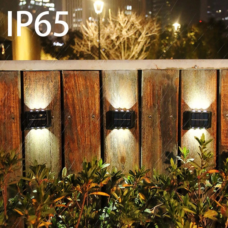 Đèn Led 6 Bóng Năng Lượng Mặt Trời Chống Thấm Nước Gắn Cầu Thang Ngoài Trời