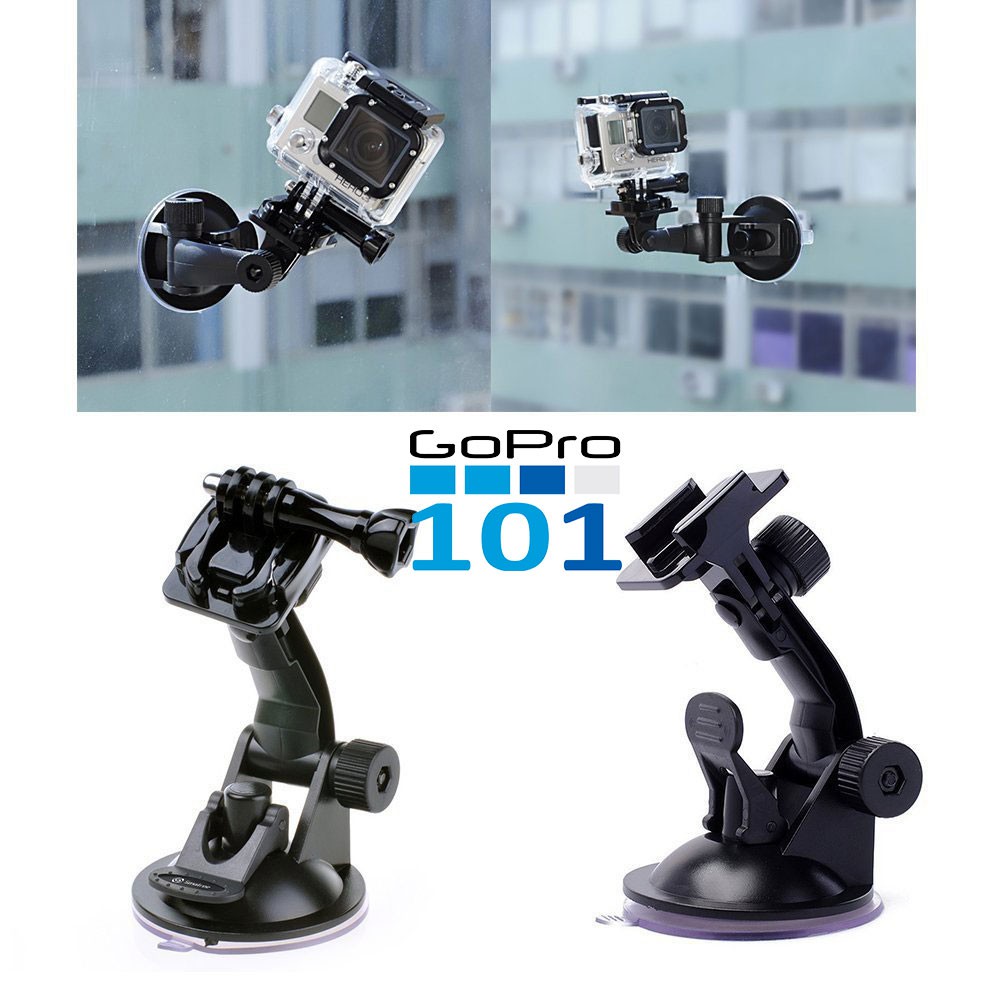 Đế Hít Kính GoPro, action cam - Chân Đế Gắn Kính ô tô Hút Chân Không - Gopro101