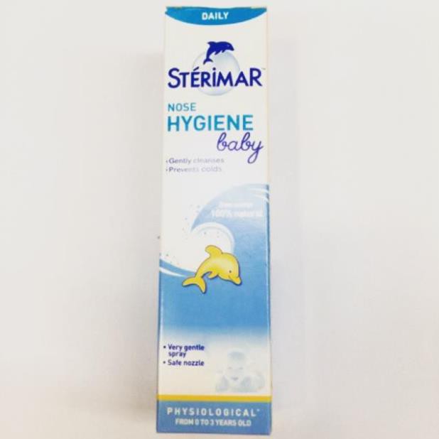 Xịt mũi cá heo Sterimar Baby Pháp - 50ml Giúp làm sạch mũi cho bé [HÀNG CHÍNH HÃNG]