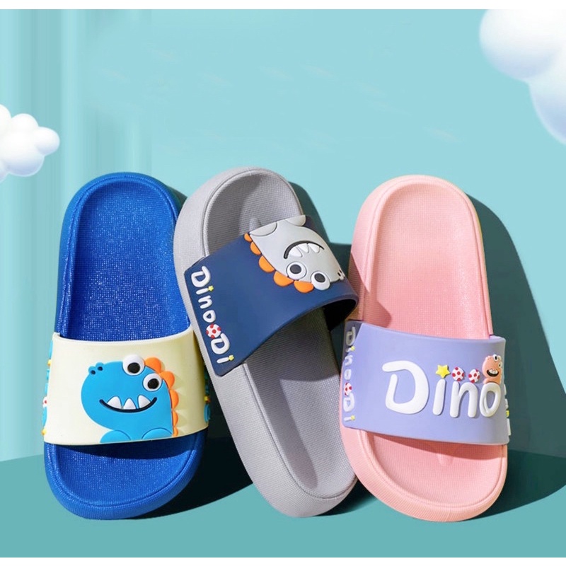 Dép lê-dép quai ngang bé trai bé gái🌟hình khủng long dễ thương🌟🌟 chất liệu EVA siêu nhẹ,mềm,êm chân bé