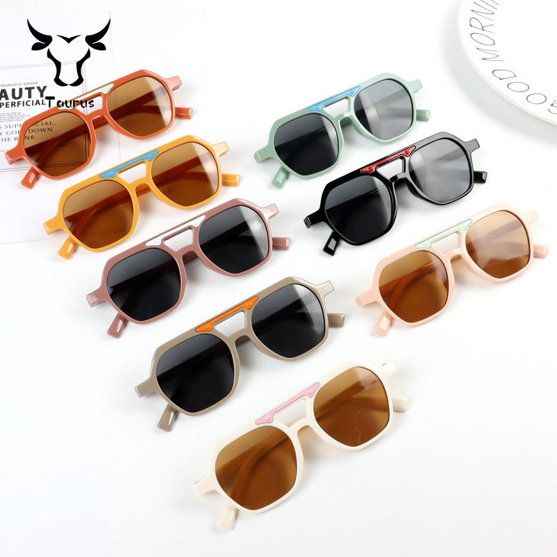 ️Children của kính cá tính MODIS Vòng khung Retro Kính mát bé với bảo vệ UV