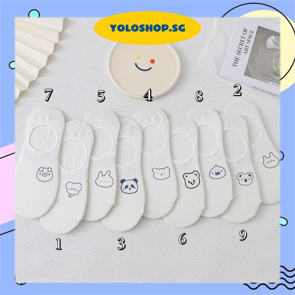 Tất Vớ Lười Unisex In Hình Thú Xinh Xắn