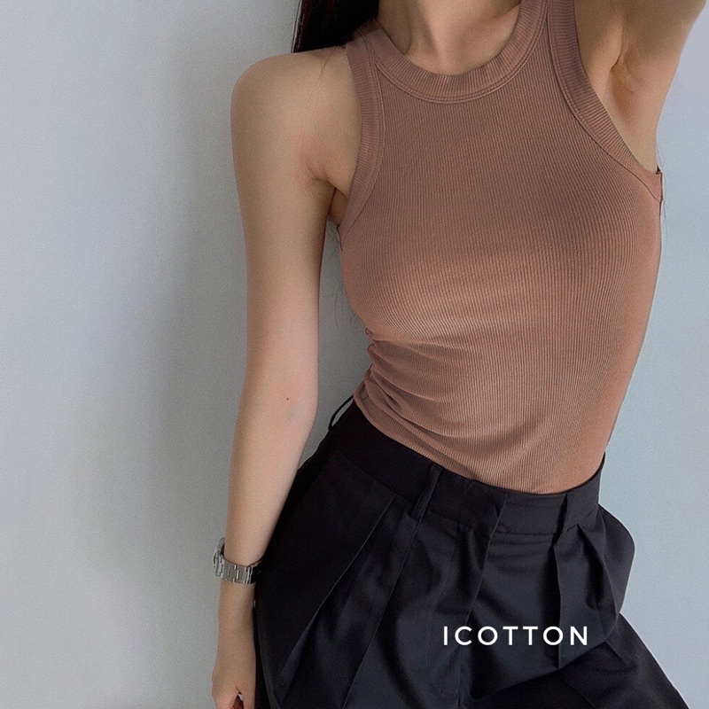 ÁO BA LỖ CROPTOP ÔM BODY CHẤT VẢI COTTON THOÁNG MÁT