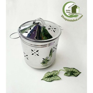 Lò đốt tiền vàng mã - đốt giấy tiền vàng bạc - lò đốt sưởi ấm inox - lò lớn 27cm x 28cm