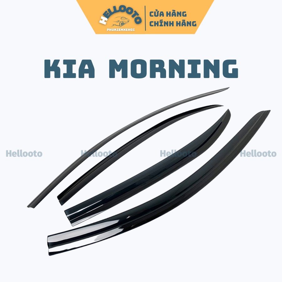 [Mã LIFEAUMAY giảm 10% tối đa 30k đơn 150k] Vè Che Mưa Xe Kia Morning 2007 đến 2021 Màu Đen