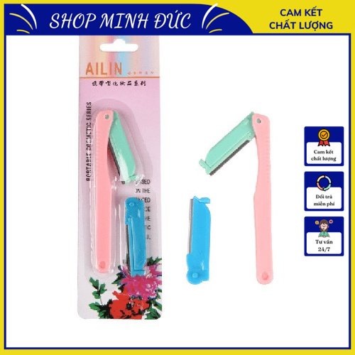 Bộ dao cạo lông mày Ailin kèm lưỡi thay thế - Dụng cụ tỉa lông mày gọn nhẹ