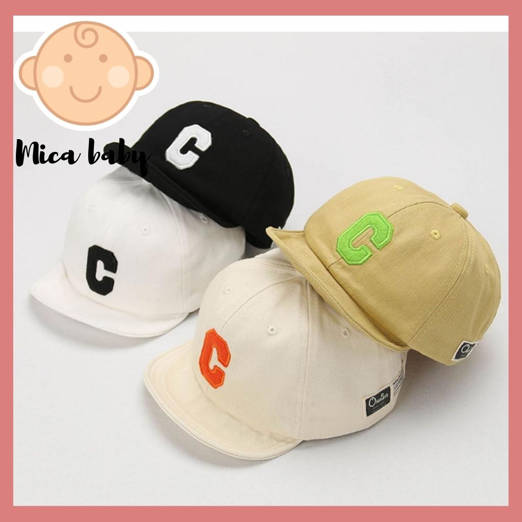 Mũ lưỡi trai mềm họa tiết chữ C  đáng yêu cho bé Mica Baby MH21