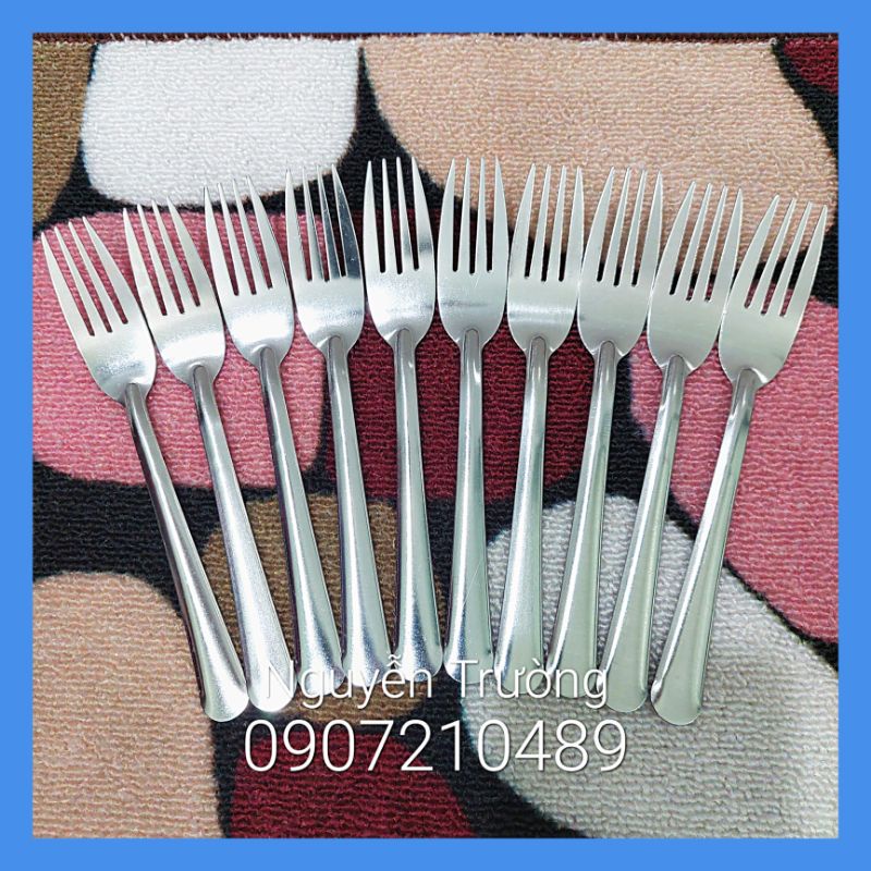 Combo 10 Nỉa ăn cơm inox cao cấp