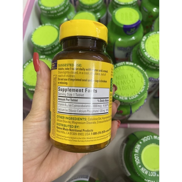 Viên uống bổ sung Vitamin B12 Nature Made Vitamin B12 1000mcg