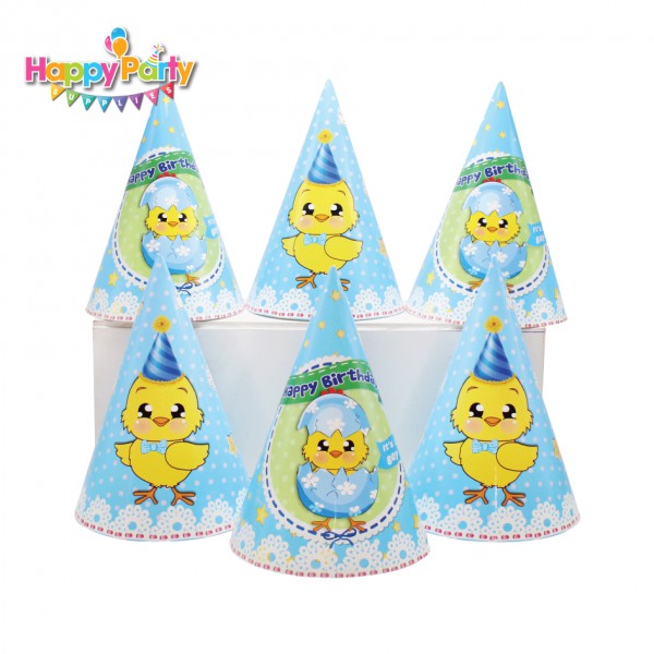 set gà xanh phụ kiện trang trí sinh nhật thôi nôi mega mini - Chips Happy Birthday bé trai