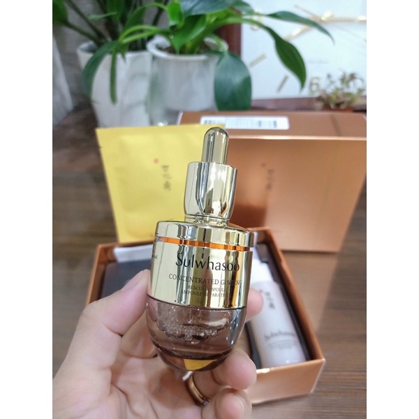 Ca set tinh chất nhân sâm sulwhasoo concentrated ginseng rescue ampoule