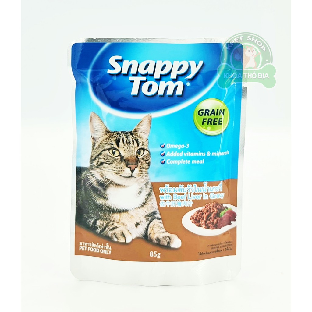 Pate Snappy Tom cho mèo - Gói 85g nhập khẩu Thailand