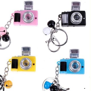 1 Móc Khóa Hình Máy Ảnh Có Đèn Led Phát Sáng-Móc khóa hình máy ảnh mini có đèn LED độc đáo