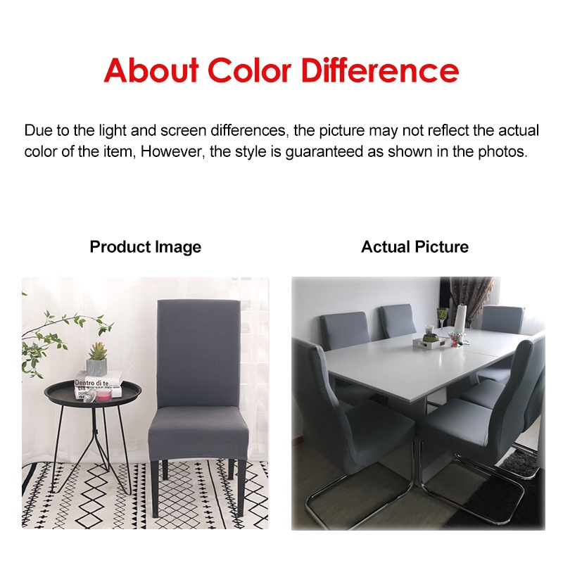 Vỏ Bọc Ghế Ngồi Bàn Ăn Màu Trơn Co Giãn Tốt Tiện Dụng Cho Nhà Bếp