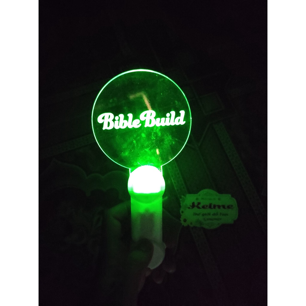 Lightstick, gậy đèn LED BibleBuild khắc chữ, in hình theo yêu cầu