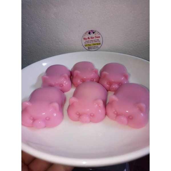 Khuôn vỉ heo 6 con đáng yêu khuôn silicon làm thạch rau câu pudding mousse