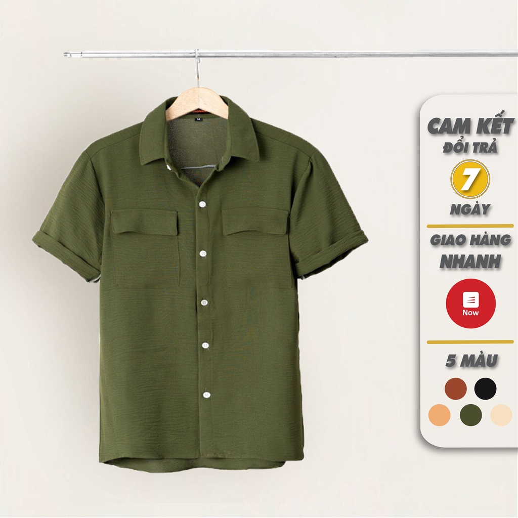 Áo Sơ Mi Nam Ngắn Tay Nam Hàn Quốc, Có Kiểu Áo Sơ Mi Đẹp - Basic Boutique | BigBuy360 - bigbuy360.vn