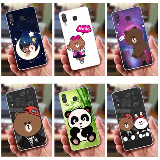 Ốp lưng Samsung A8 Star (dẻo viền trắng trong) - Hình Gấu Thỏ