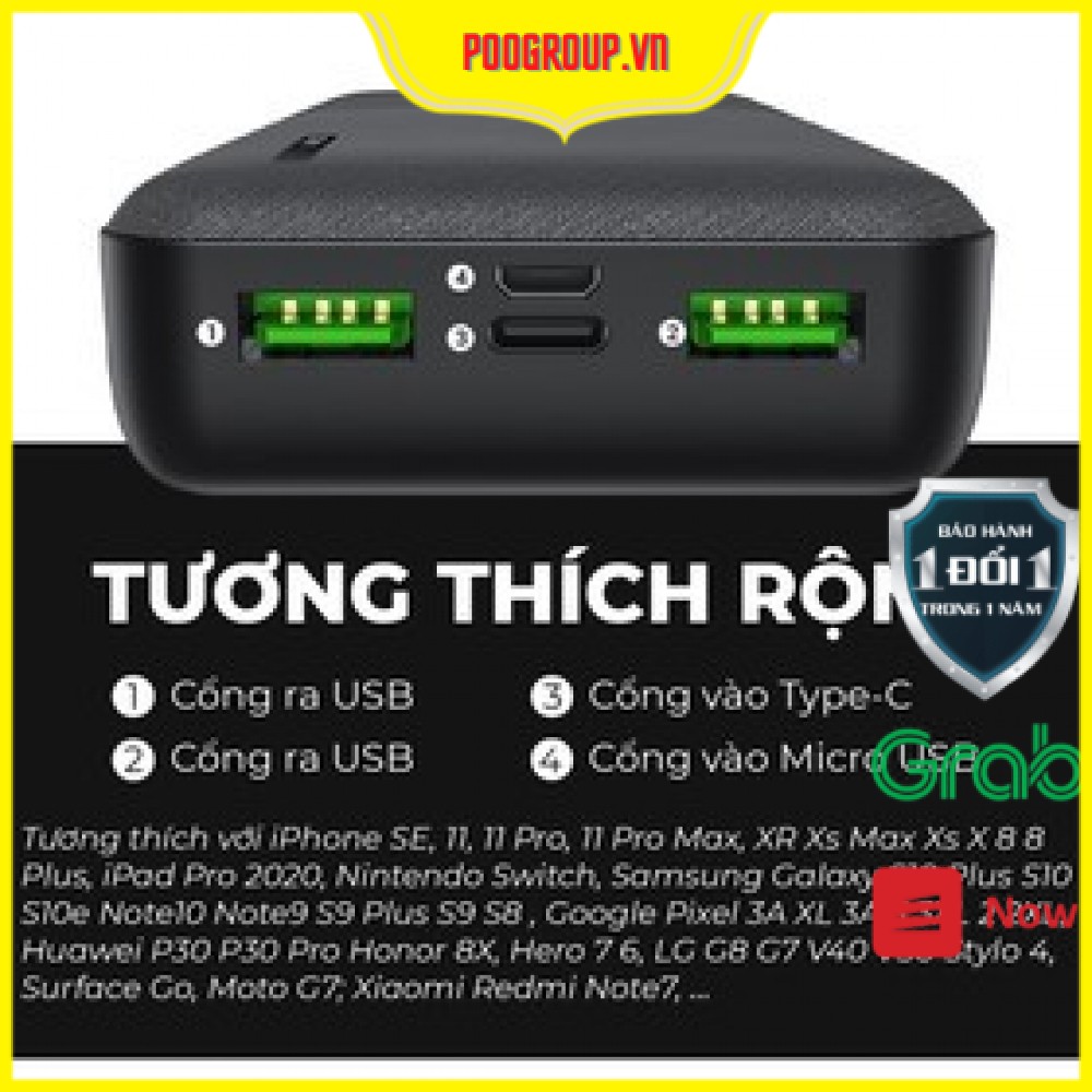 <Chính Hãng. BH 1 năm>Pin Sạc Dự Phòng TOPK I2009 20000mAh Cổng USB Kép Thiết Kế dùng được Cho Xiaomi Samsung iPhone