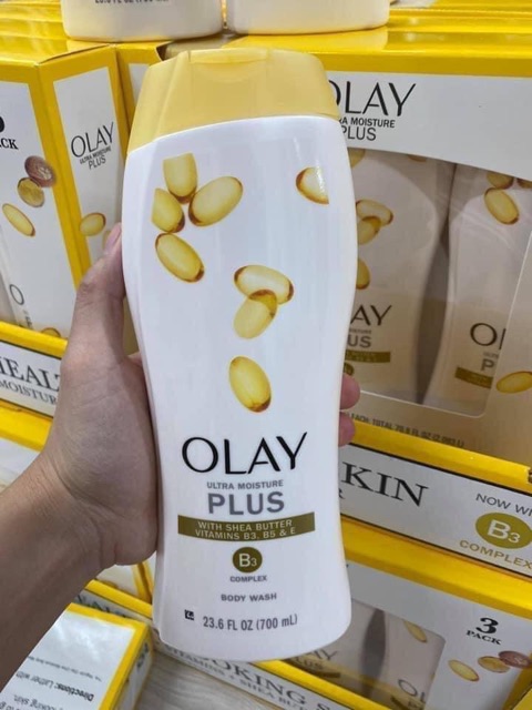 Set 3 Chai Sữa Tắm Olay vàng Ultra moisture Plus+