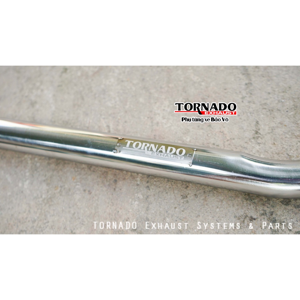Cổ pô BRIXTON 150, Brixton 125, BX125, BX150 thương hiệu TORNADO chất liệu TITAN VÀ INOX 304