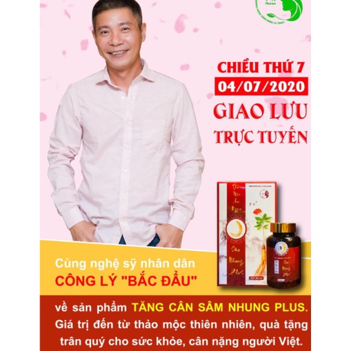 Thảo mộc ăn ngon Sâm Nhung Plus Giúp Ăn Ngon Ngủ Sâu Cải Thiện Hệ Tiêu Hoá - Viên Ăn Ngon Tăng Cân An Toàn hộp 60 viên