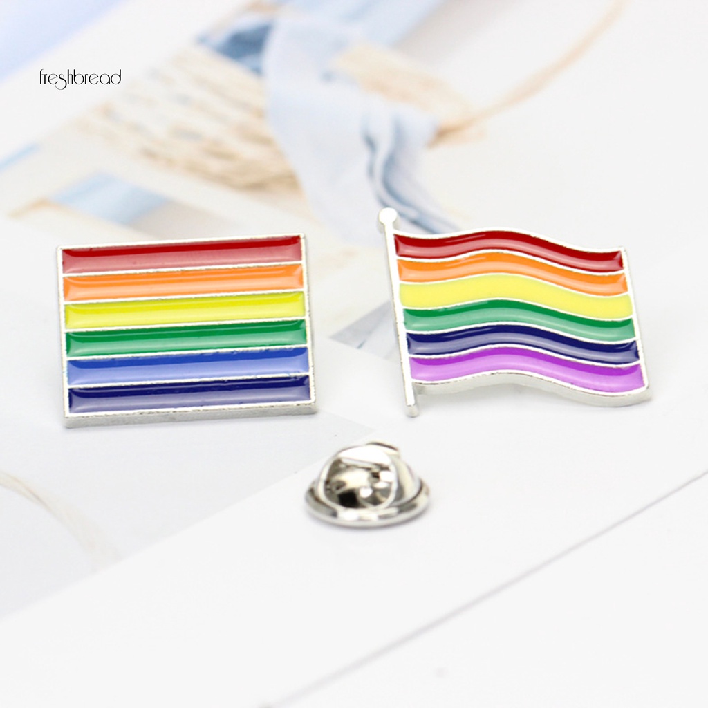 【VOGUE】Brooch LOVE Rainbow Color Flag Enamel Decorative Badge Pin Fashion Accessory for Gift