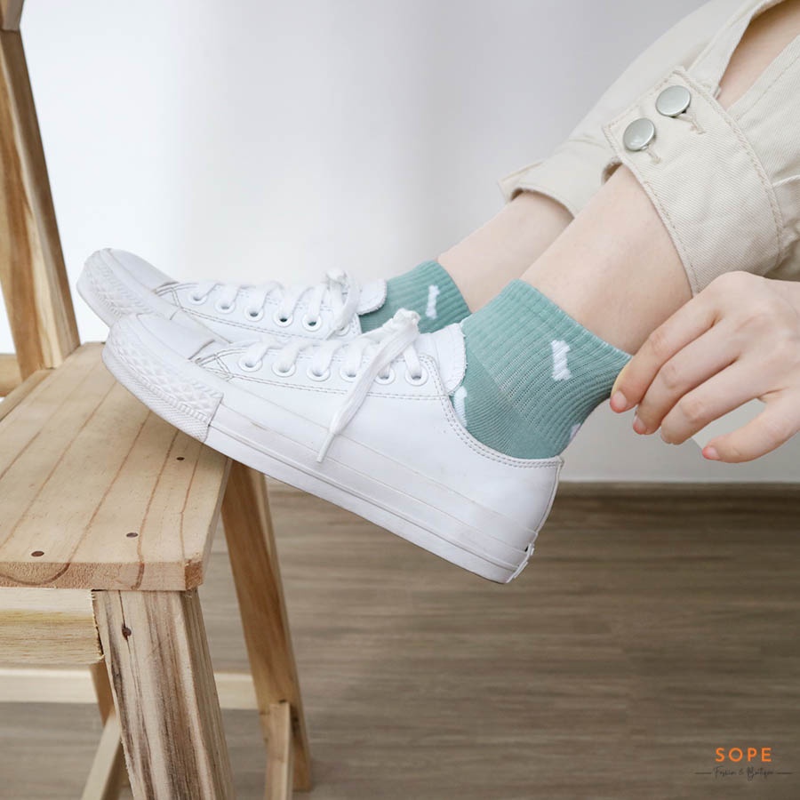 Tất cổ ngắn nữ nam, set tất vớ phong cách Hàn Quốc cực xinh - Sope Shop