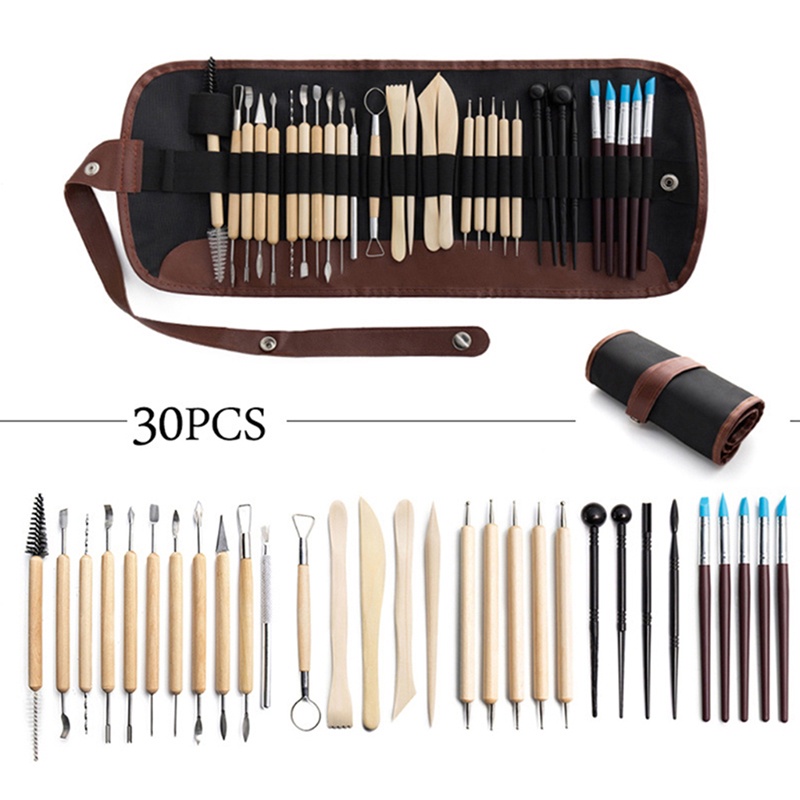 Bộ 30 Dụng Cụ Chạm Khắc Gốm Sứ Với Đất Sét By