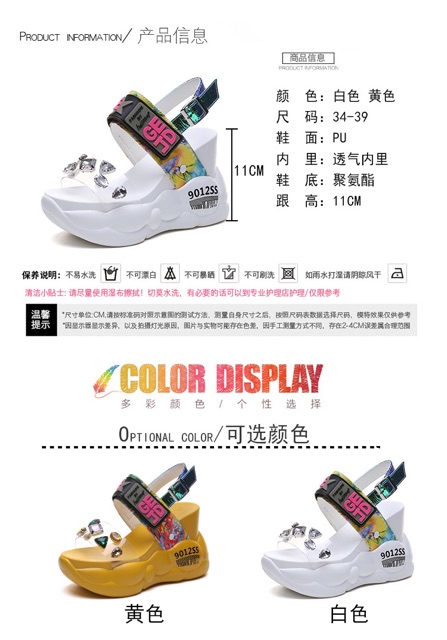 Sandal đế xuồng cao 11cm Andu Store