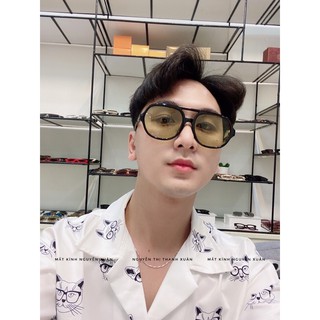( Ảnh Thật ) Kính mát flackbee vàng rêu