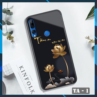 Ốp lưng huawei - Ốp lưng in kính cường lực hình bông sen vàng bình an cho điện thoại Huawei Y9 2019 - Y9 prime 2019