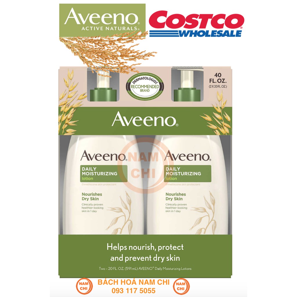 SỮA DƯỠNG THỂ AVEENO DAILY MOISTURIZING LOTION 591ML DƯỠNG ẨM NUÔI DƯỠNG LÀN DA TRẮNG MỊN KHỎE ĐẸP (CHUẨN COSTCO USA)