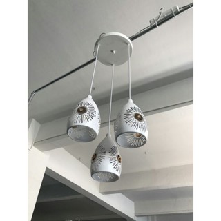 Đèn thả bàn ăn nhà bếp màu trắng