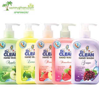 Nước rửa tay sạch khuẩn hương trái cây dr. clean 500ml