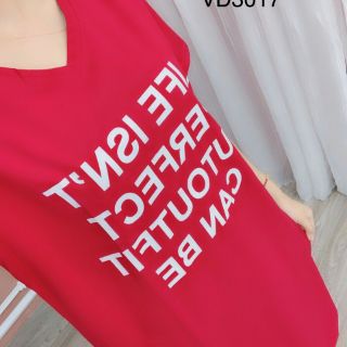 Đầm suông cổ tim sau lưng chéo dây