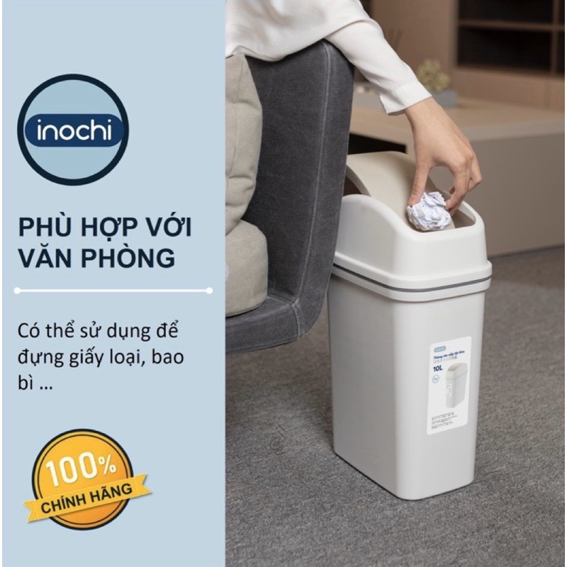 Thùng Rác Nhựa Nắp Lật Thông Minh Hiro Inochi 5L/10L/15L