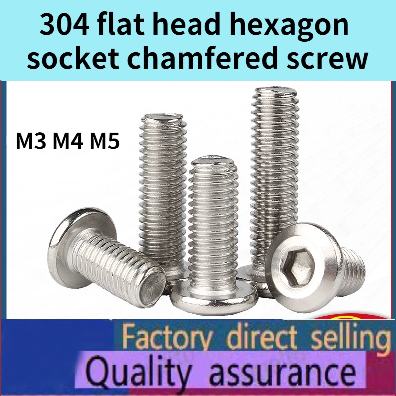Vít Đầu Lục Giác Lớn Bằng Inox 304 M3M4M5 Chuyên Dụng