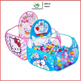 Lều Bóng Tự Bung Doremon, Hello Kitty, Hươu Cao Cổ_Đồ chơi nhà banh cho bé tự bung