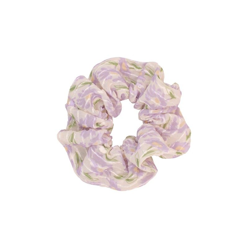 Scrunchies Cột Tóc Buộc Tóc LIN Họa TIết Hoa Dễ Thương