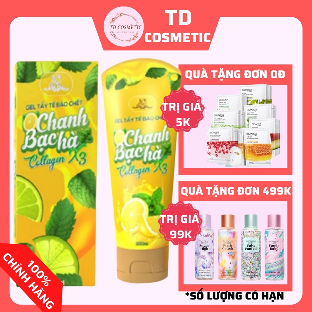 Gel Tẩy Tế Bào Chết Chanh & Bạc Hà Collagen X3 chăm sóc làn da, cân bằng độ ẩm đúng cách