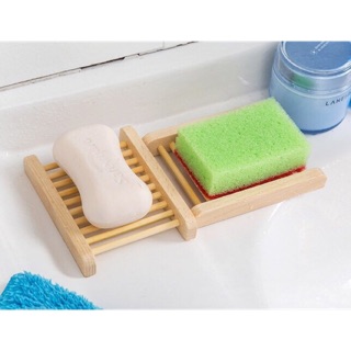 Combo 2 Khay gỗ đựng xà bông làm bằng tre