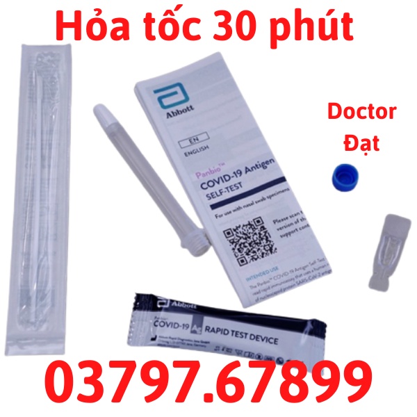 Bộ que test , Test nhanh tại nhà - Test mũi ,kit test nhanh tại nhà, Abbott hàng chính hãng