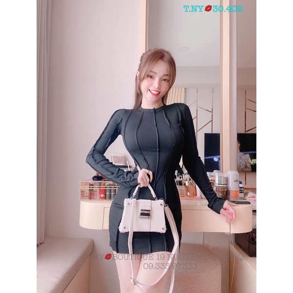 KHOSIBOHOME-Đầm body gân ngược